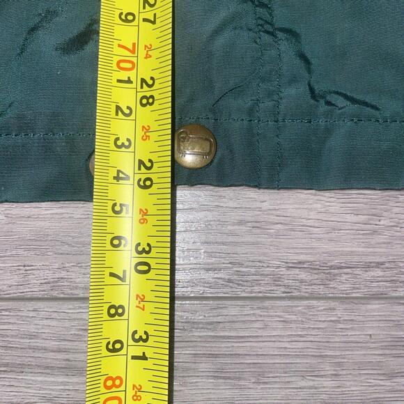 Woolrich Jacket Parka Mens Sz M Green Hooded Plaid Lined USA Barn Coat Zip 80s - Picture 8 of 9
